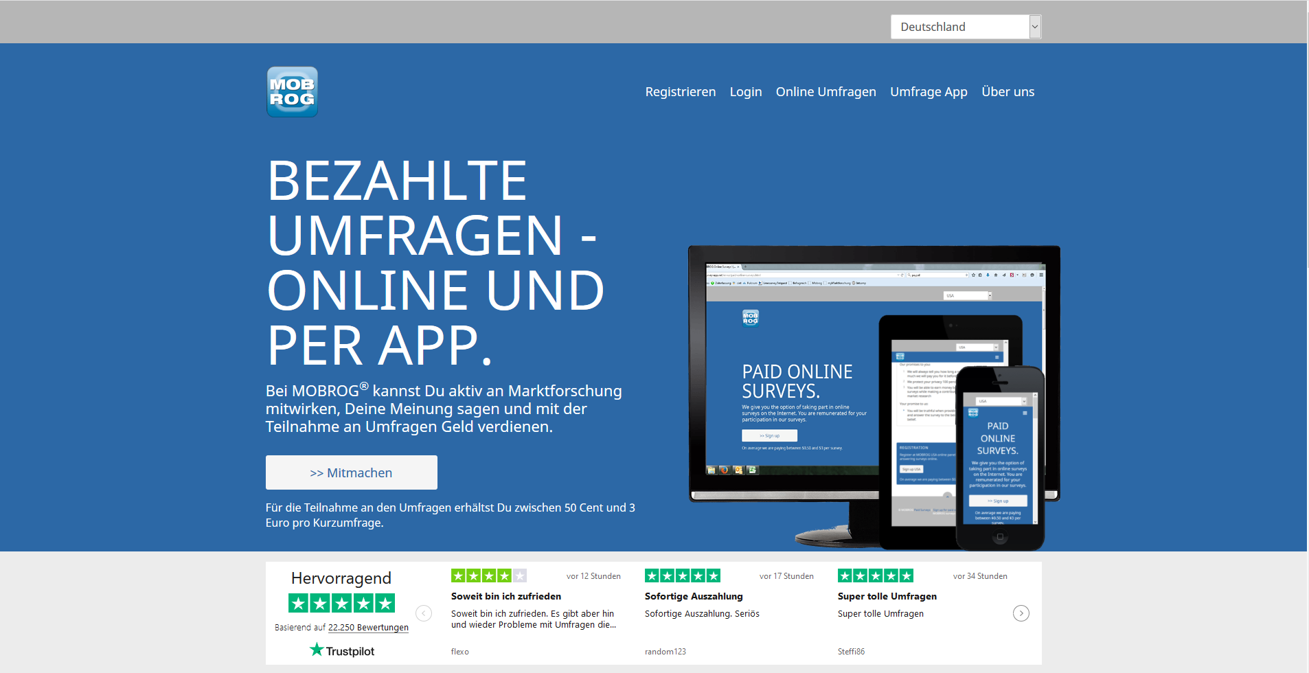 Mobrog Erfahrungen - Die Homepage